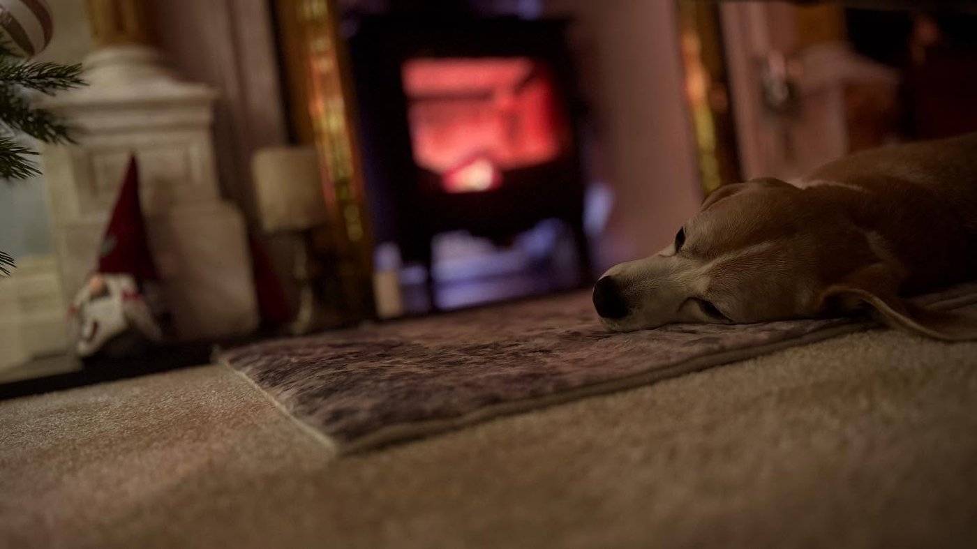 Christmas by the fireside