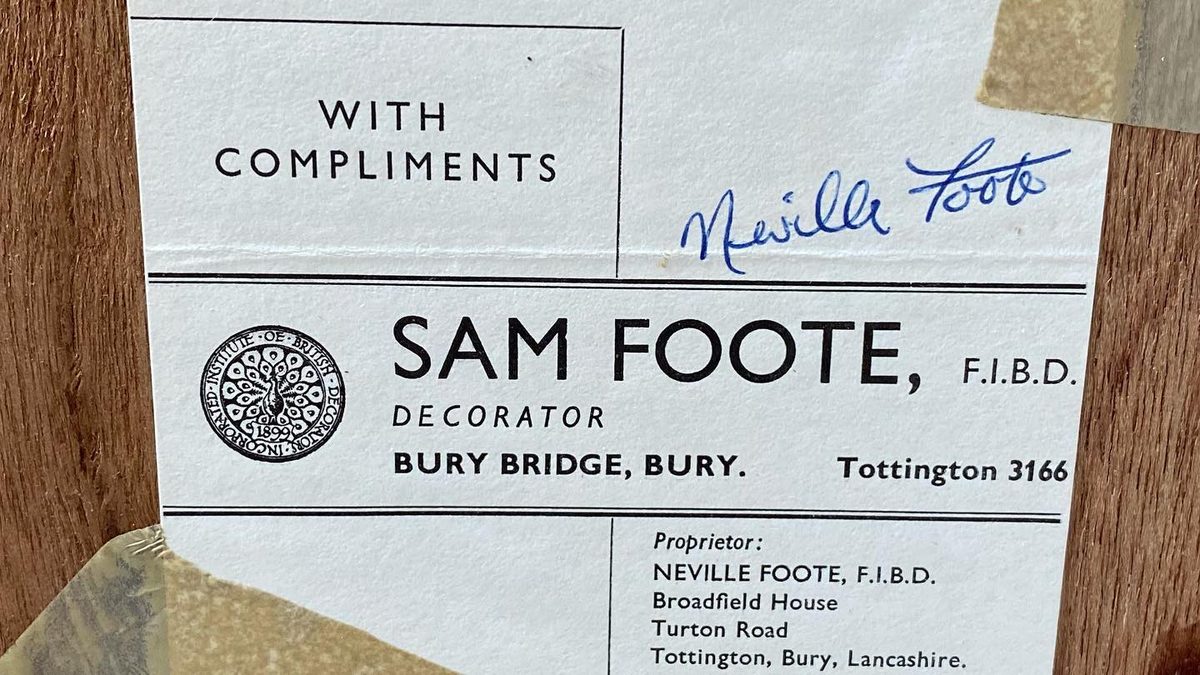 The Sam Foote letterhead found behind the mirror (1/2)