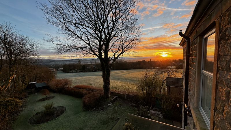 Frosty winter sunrise